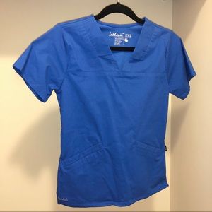 Blue scrub top
